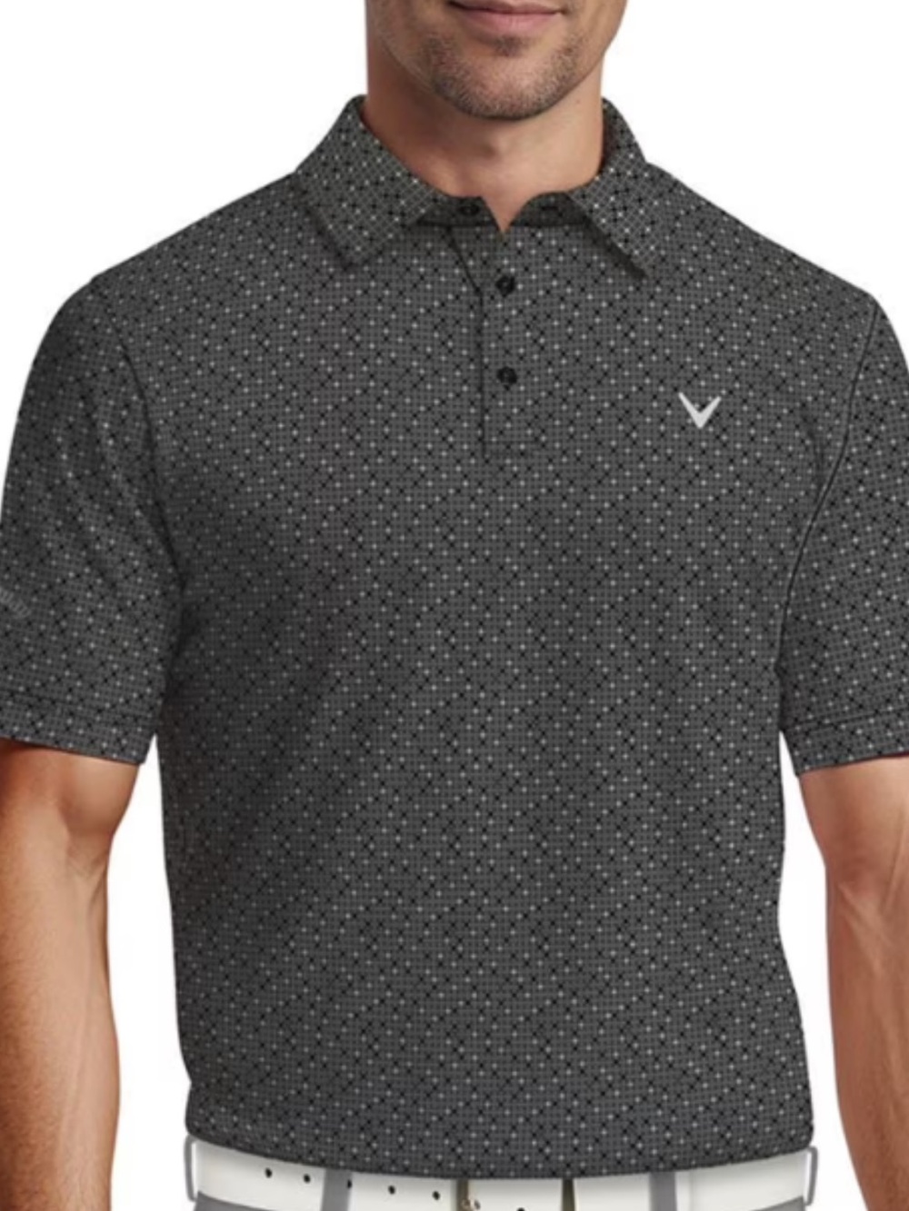 Callaway Men's Charcoal Micro-Geo Polo new no tag